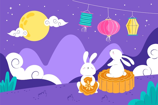 Mid autumn festival background