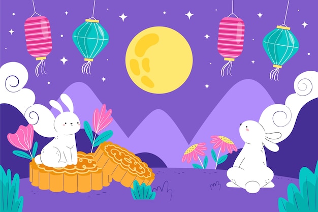 Mid autumn festival background