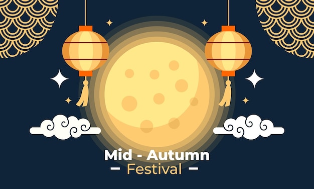 Vector mid autumn festival celebration illustration