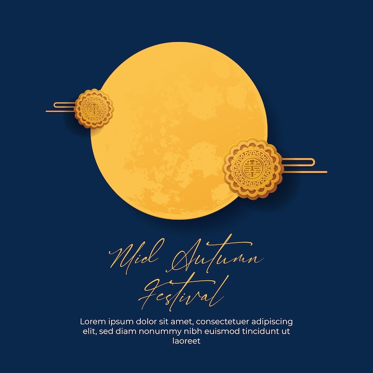 Vector mid autumn festival social media template for instagram post feed banner