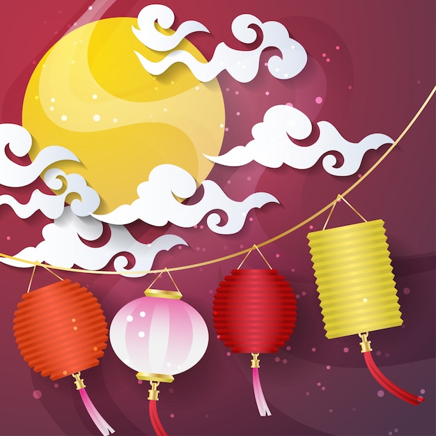 Mid Autumn Festival Vector achtergrond