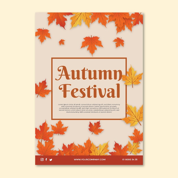 Vector mid autumn flyer template