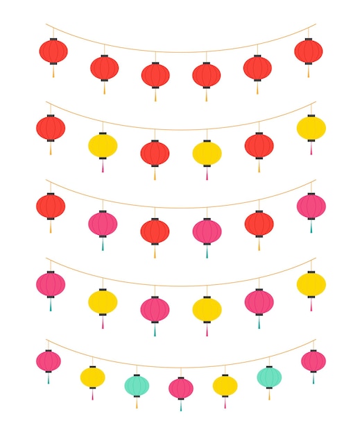 Mid Autumn Paper Lantern Decoration Border