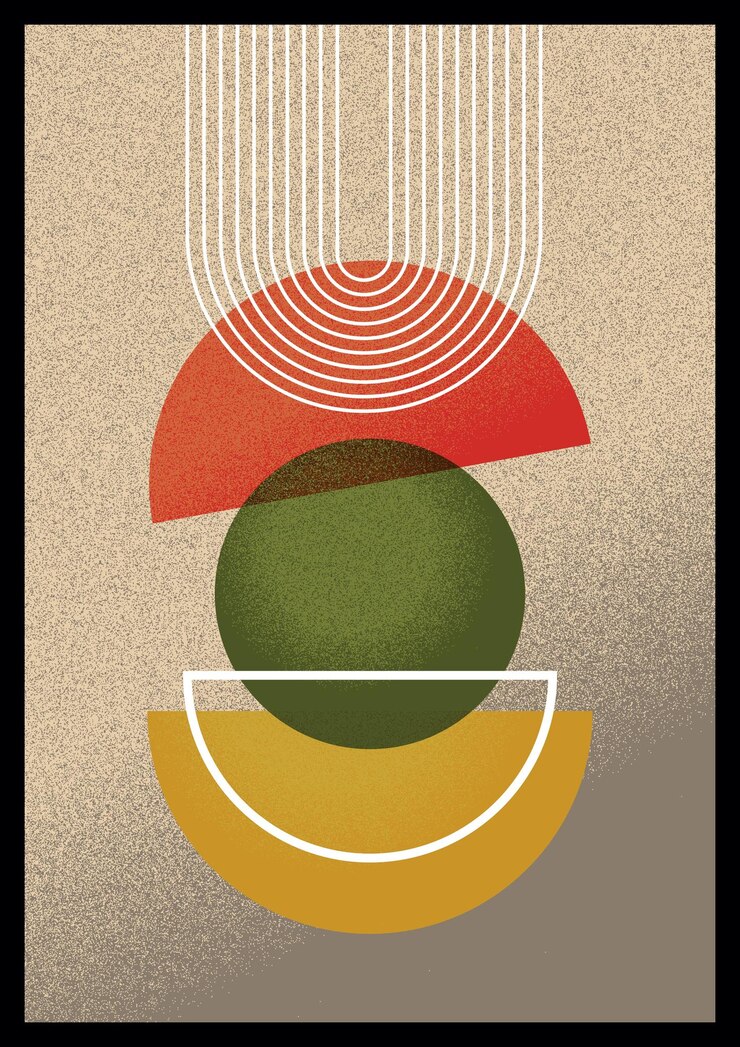 Vector mid century abstract modern design decoration