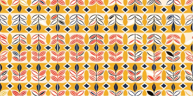 mid century modern geometric pattern