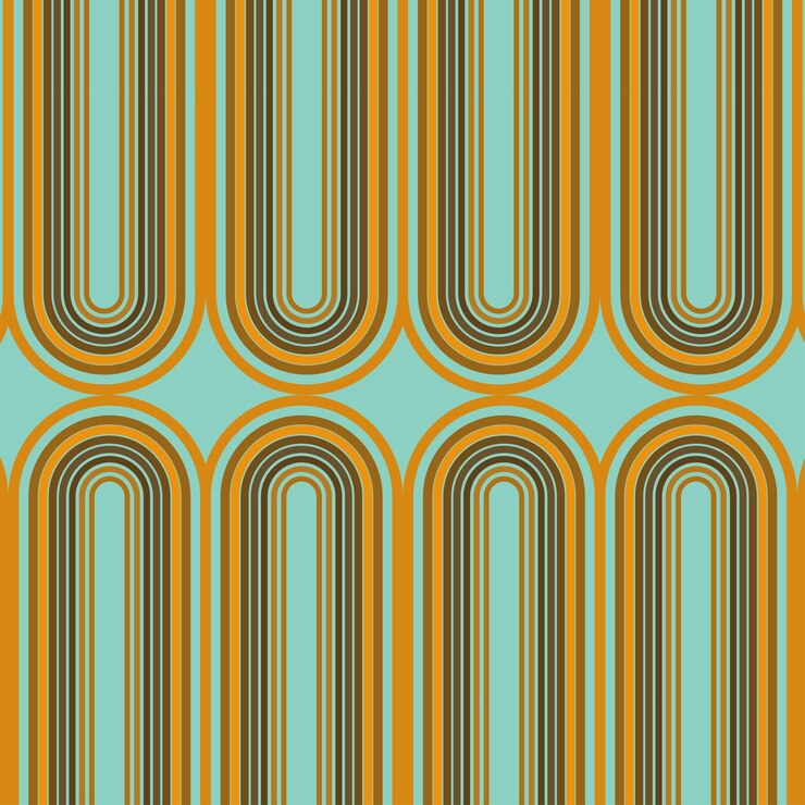 Mid century modern line pattern