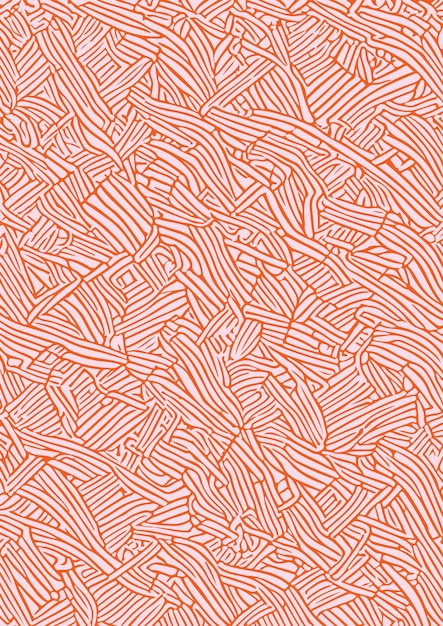 Mid Century Modern Minimalist Wavy Line Art Pattern