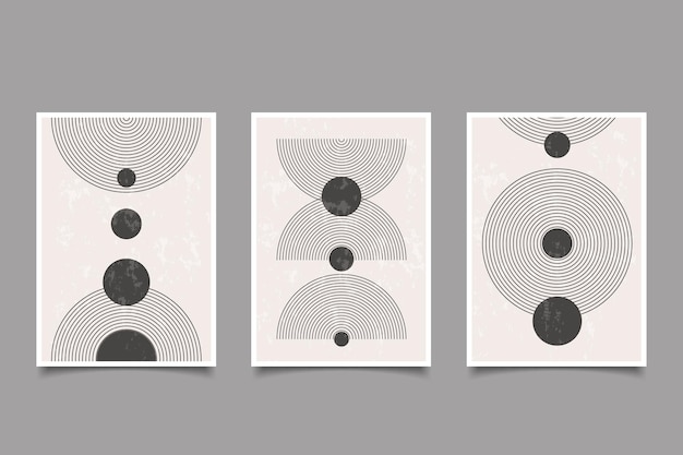 Mid century modern printable design collection