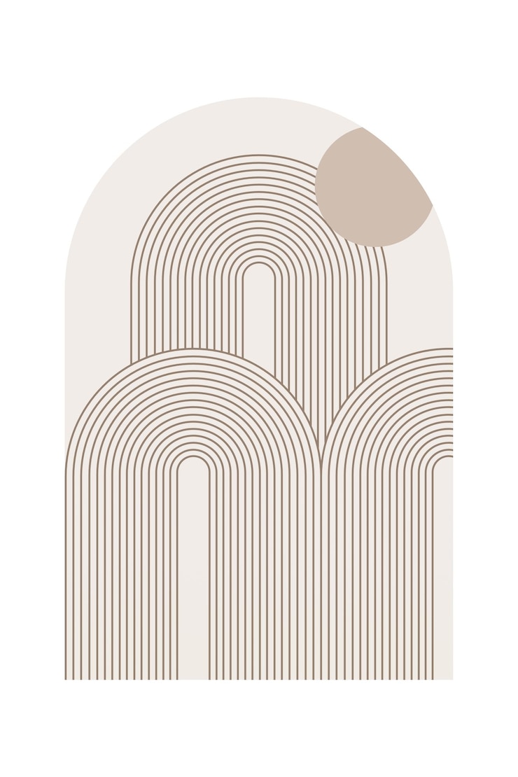 Vector mid-century modern rainbow background illustratie