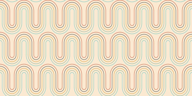 Vector mid century modern seamless patterns