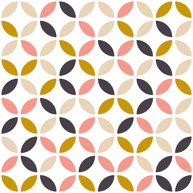 Mid century seamless pattern.