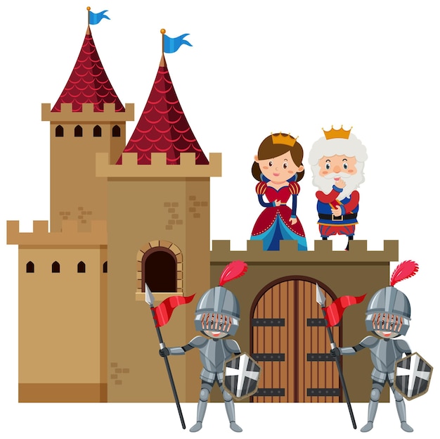 Middeleeuws koninklijk in het kasteel