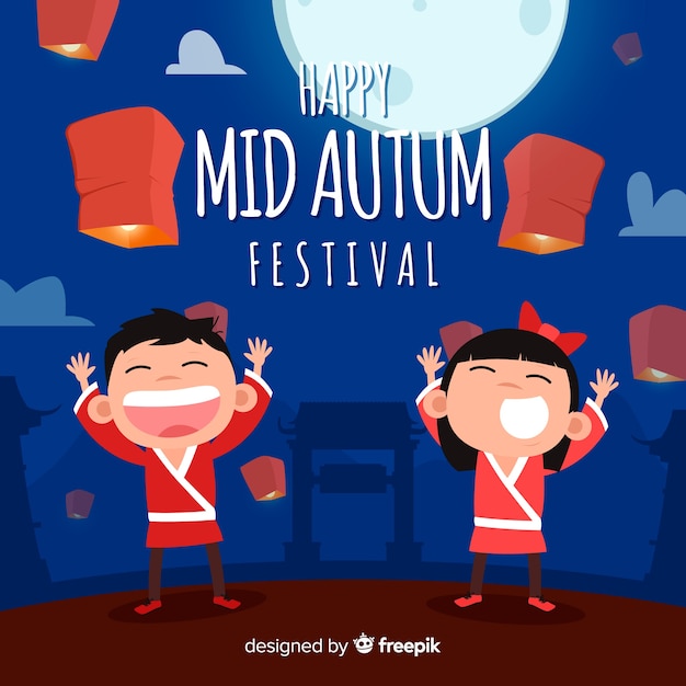 Middle autumn festival background