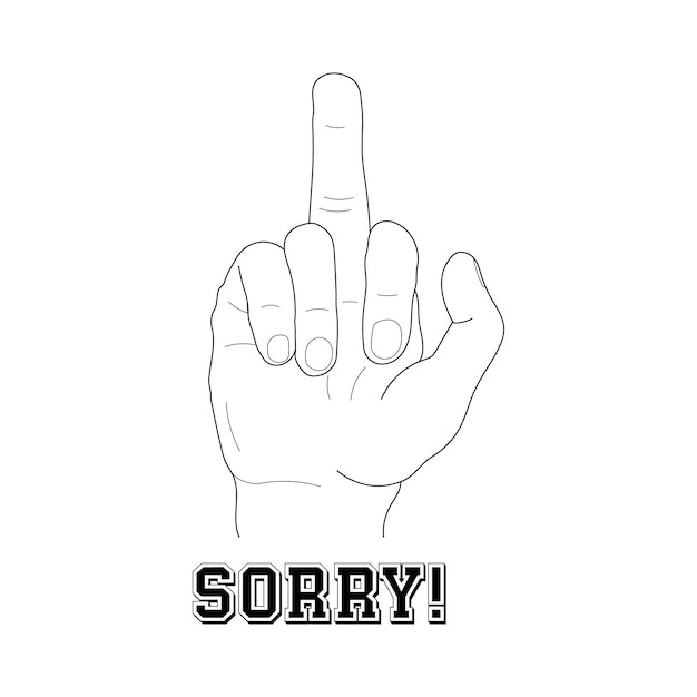 Middle Finger Hand SVG Humor Funny