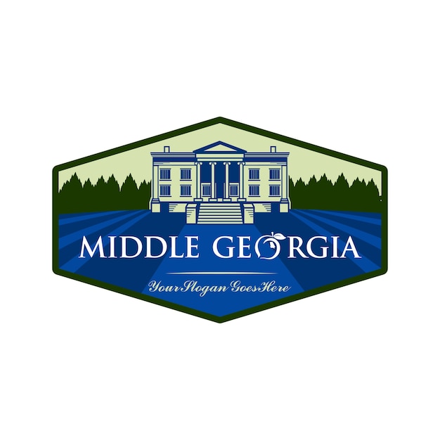 Middle georgia law building logo-sjabloon