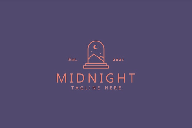 Midnight abstract illustration concept logo