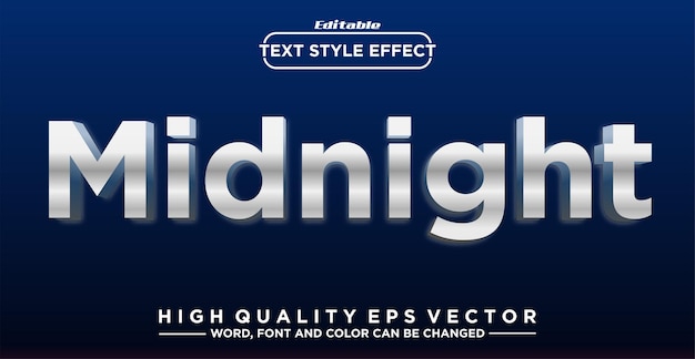 Midnight text effect Editable text effect