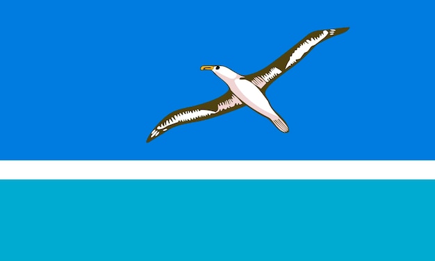 Midway Atoll flag official colors and proportion Vector illustration