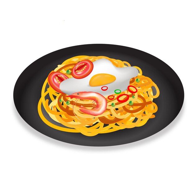 Mie goreng indonesian food vector