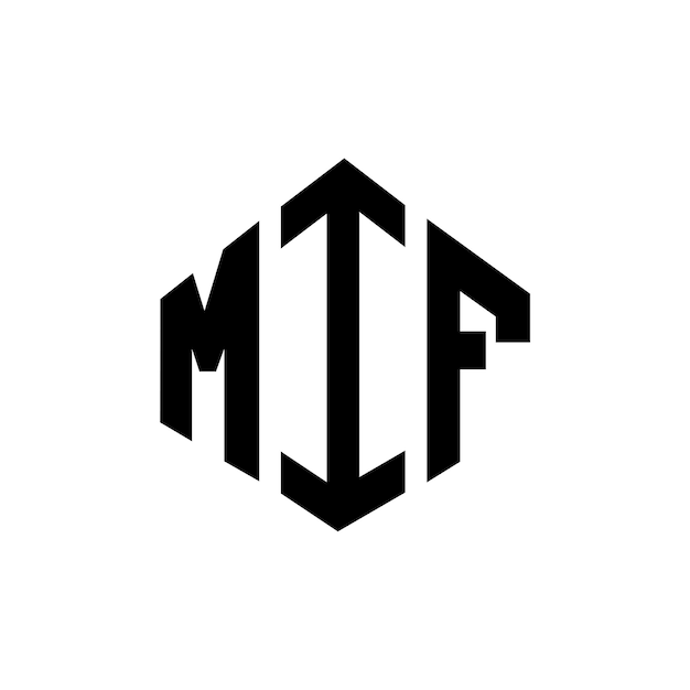 MIF letter logo ontwerp met veelhoek vorm MIF veelhoek en kubus vorm logo ontwerp MIF zeshoek vector logo sjabloon witte en zwarte kleuren MIF monogram bedrijf en vastgoed logo