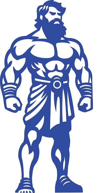 Mighty hercules character logo