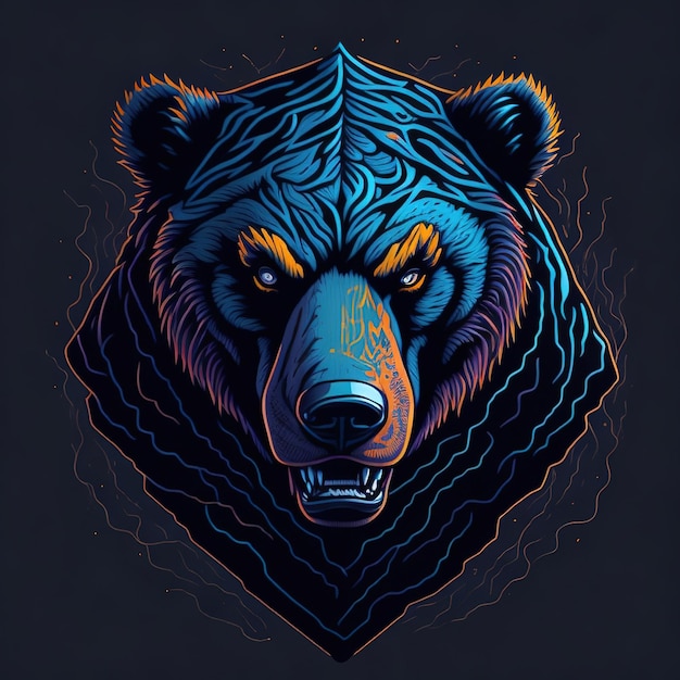 Mighty Majesty Grand Grizzly Bear Graphic for Merchandise