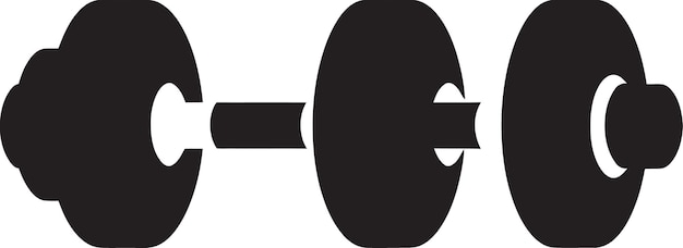 Vector mightytone robust symbol musclehue weighty dumbbell emblem