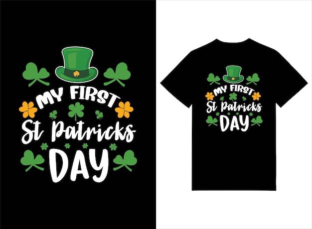 Vector mijn eerste st patricks day 2024 st patricks dag t-shirtontwerp st patricks t-shirtontwerp