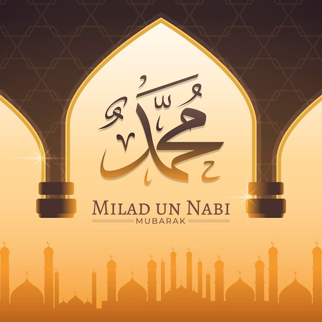 Milad un nabi greeting concept