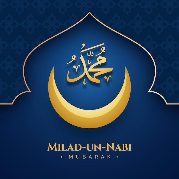 Milad un nabi greeting concept