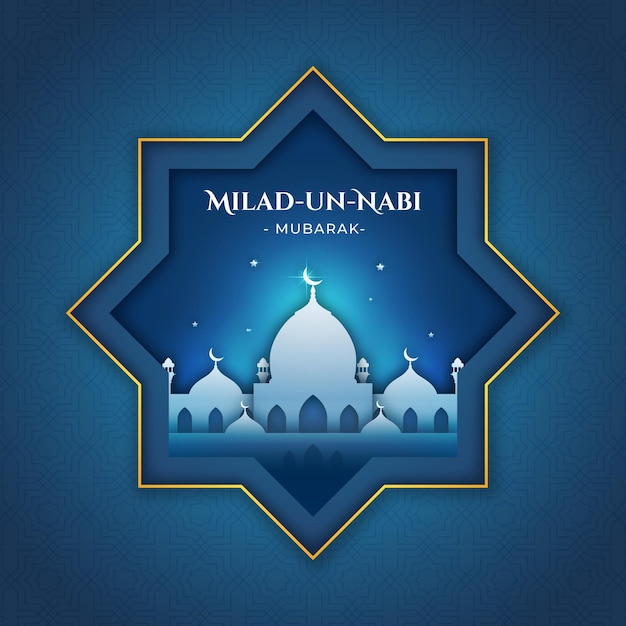 Vector milad un nabi greeting