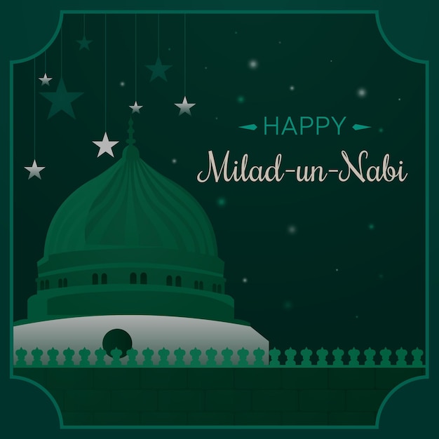 Vector milad-un-nabi groetontwerp