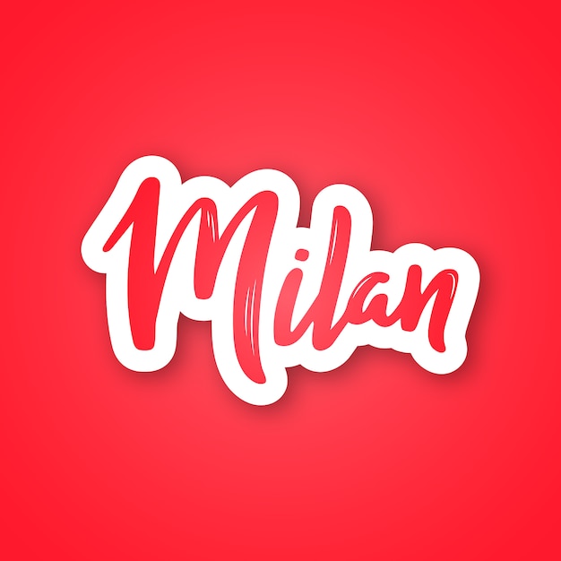 Milan sticker belettering.