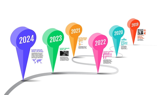 Milestone Company Timeline Roadmap Infographic Vector illustration  report  information  templa