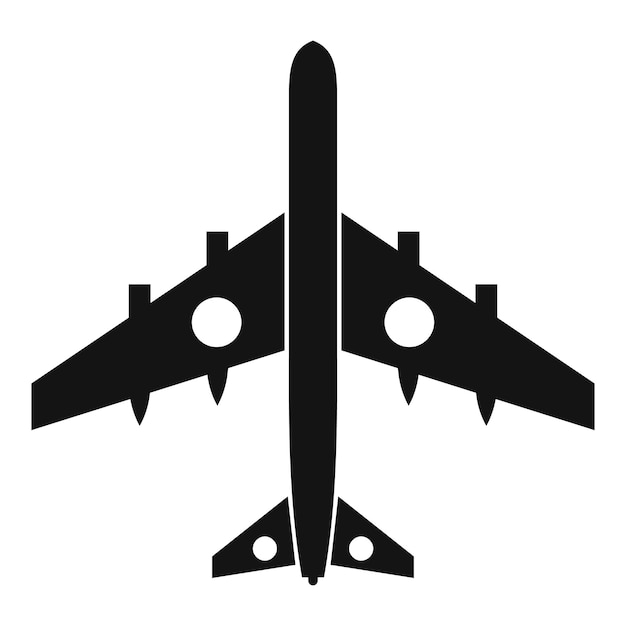 Militair gevechtsvliegtuig icoon Eenvoudige illustratie van militair vechtvliegtuig vector icoon voor het web