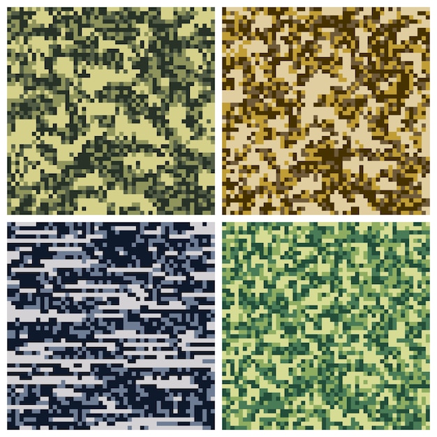 Militaire camouflage pixel mozaïekcollectie