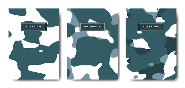 Militaire en leger camouflage abstracte omslag notebook