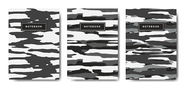 Militaire en leger camouflage abstracte omslag notebook