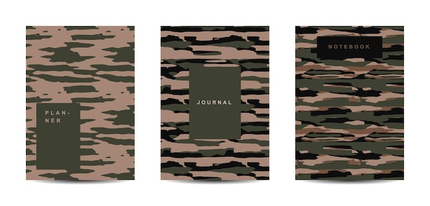 Militaire en leger camouflage abstracte omslag notebook