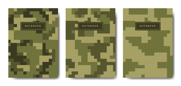 Militaire en leger pixel camouflage cover notebook