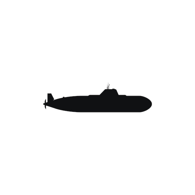 Militaire onderzeeër logo vector pictogram illustratie