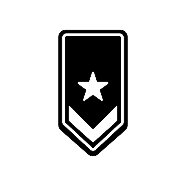 militaire rang pictogram vector sjabloon illustratie logo ontwerp