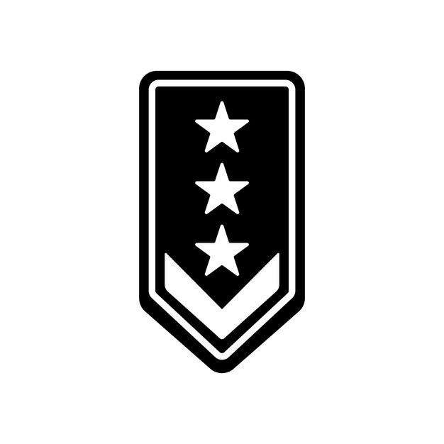 militaire rang pictogram vector sjabloon illustratie logo ontwerp