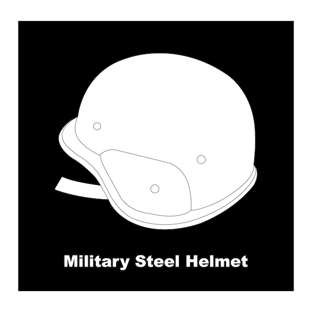 Militaire stalen helm pictogram vector illustratie ontwerp