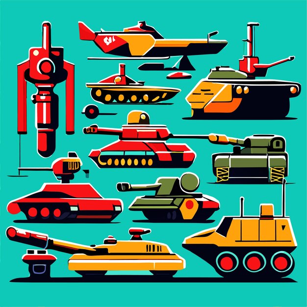 militaire uitrusting set vector illustratie