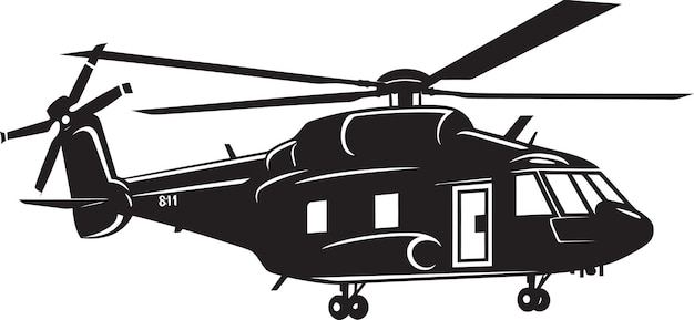 Vector militant huey vector army chopper symbol battle ready whirlybird black logo icon