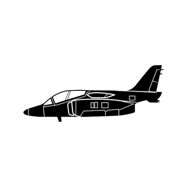 Military aircraft illustration