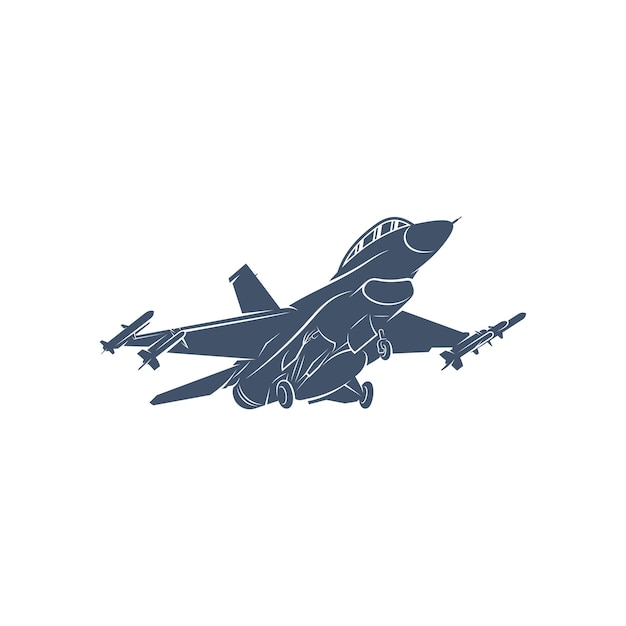 軍用機ベクトル イラスト デザイン戦闘機のロゴ デザイン テンプレート