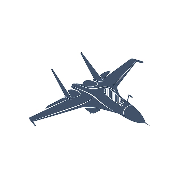 Vector military aircraft vector illustration design fighter jets logo design template