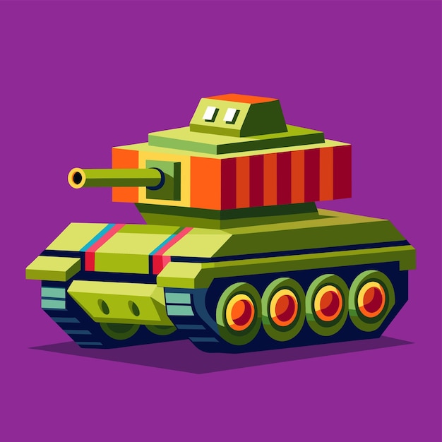 Military armored vehicle war tank vector illustration